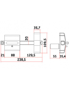 Cerrojo SAG EP70 MULTLOCK MTL800 5 LLAVES