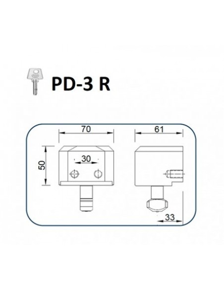 Cierre LYF PD-3 R puertas metálicas enrollables llave puntos