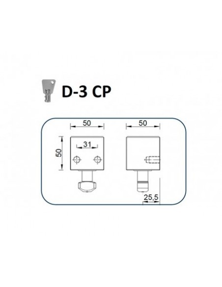 Cierre LYF D-3 CP puertas metálicas enrollables llave tubular