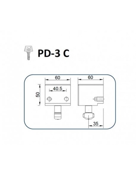 Cierre LYF PD-3 C puertas metálicas enrollables llave tubular