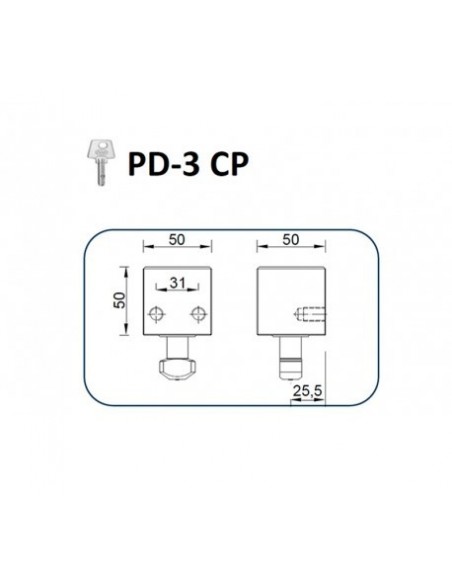 Cierre LYF PD-3 CP puertas metálicas enrollables llave puntos