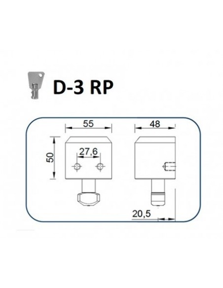 Cierre LYF D-3 RP puertas metálicas enrollables llave tubular