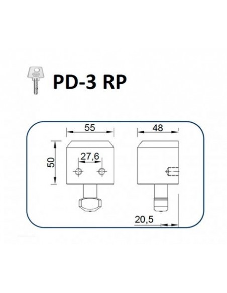 Cierre LYF PD-3 RP puertas metálicas enrollables llave puntos