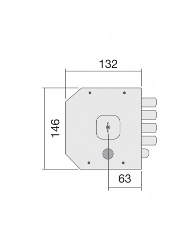 Cerradura de sobreponer de Alta Seguridad - 610 C28 de Mottura